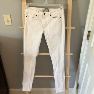 Abercrombie & Fitch Super Skinny White Jeans